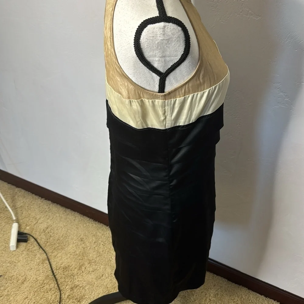 Akira Black Cream Tan Sleeveless Dress Size  L